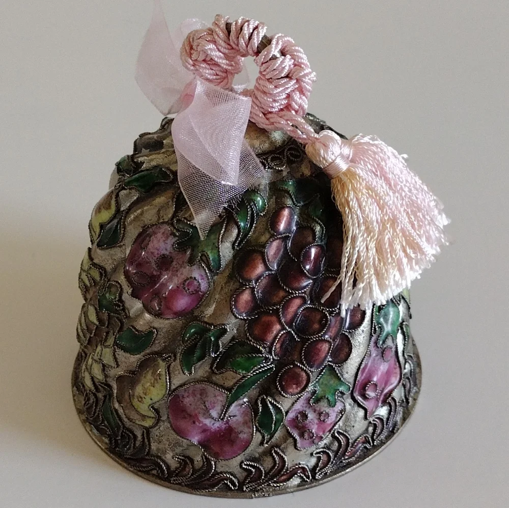 Cloisonne Fruit Bell Vintage Czech Republic